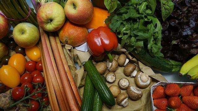 Unwashed Vegetables and Fruit 